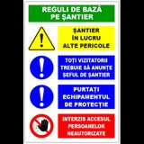 Panou pentru reguli de baza pe santier